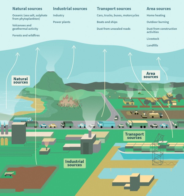 Figure 4: Air pollution sources in New Zealand